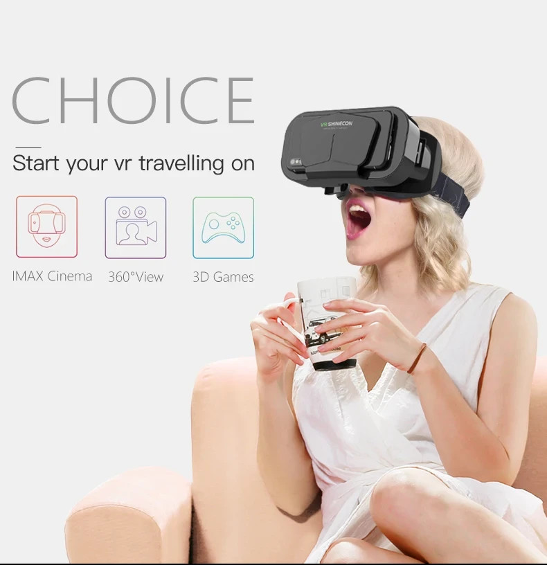 VR Glasses 3D Headset Virtual Reality Helmet Goggles for Smartphone VR Viewer