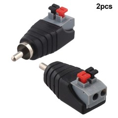 Easy to Use Speaker Wire AV Cable Adapter with Male Connector Set of for 2