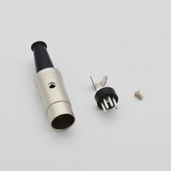 Metal Housing – 4,5 Pin DIN Connector Male for Audio Cables & Interconnects