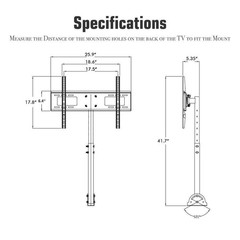 Full Motion Ceiling TV Wall Mount Bracket for 32 40 42 46 50 55 60 65 70 LED LCD