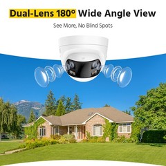 ANNKE 8MP Dual Lens 4K PoE Security IP Camera Color Night Vision Two Way Audio