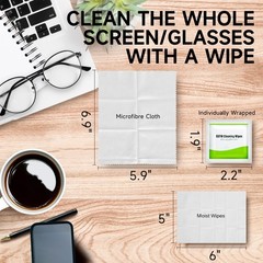 EOTW Computer Screen Wipes 1 Count (Pack of 120), white or off-white