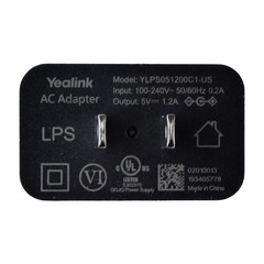 Yealink (5V/1.2A) AC Adapter Wall Charger Power Supply – Black YLPS051200C1-US