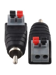 Easy to Use Speaker Wire AV Cable Adapter with Male Connector Set of for 2