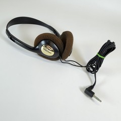 Genuine Koss Solid Black Gold Lightweight Wired Headphones