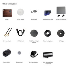 Fluance RT85 Reference Turntable with Record Weight and Vinyl Cleaning Kit