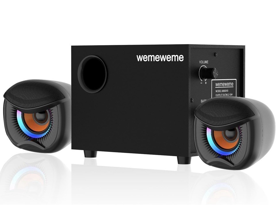 Wemeweme Computer Speakers, PC Speakers Subwoofer Desktop Laptop Monitor Gaming