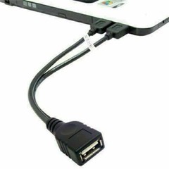 Dual USB 2.0 A Male to USB 2.0 Female A Extra Power Data Y Cable USB Cable