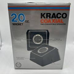 Kraco Coaxial Two Convertible 20oz 5 1/4 Speakers Cx-2-20CF 1970s Vintage New