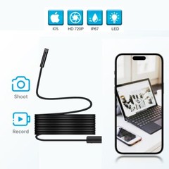 5M 8LED IOS Plug and Play Borescope Endoscope Inspection Camera for iPhone iOS