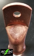 4/0 gauge Ring 1/4″ Hole Terminal BATTERY Lug Bare Copper Un-insulated AWG (1)