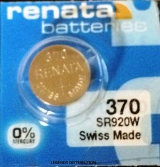 370 RENATA SR920W (2 piece) D370 Watch Battery Free Shipping Authorized Seller