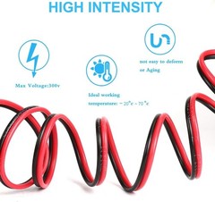 40 FT 18 AWG Dual Conductor Red & Black Speaker Wire – 99.95% Oxygen Free Copper