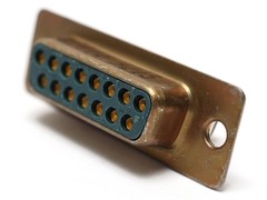 ITT Cannon DAM-15S 15 Position D-Sub Receptacle