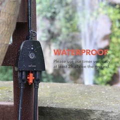 BN-LINK Dual Outlet Outdoor Smart WiFi Plug Compatible with Alexa and Google