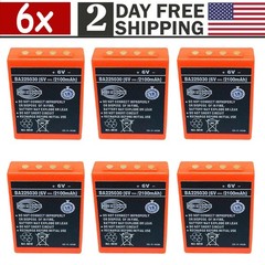 [6 Pack] 2100mAh BA225030 6V Ni-Mh Battery For HBC Pump Truck Remote Control
