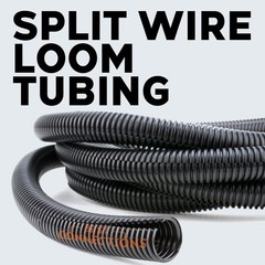 Split Wire Loom Flex-Guard Convoluted 100ft Tubing for Electrical Wires