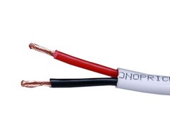 Monoprice Rated Speaker Wire – CL2 Rated, 4-Conductor, 250 Feet, White