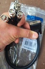 C2G 1.5ft VGA Female to 5-BNC Male Video Adapter HD15/RGBHV Connector Cable