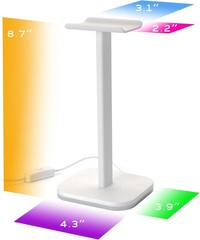 Universal Headphone Stand Aluminum Alloy Desk Headset Holder for Gaming RGB Ligt