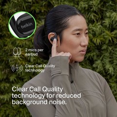 Belkin Open-Ear Earbuds | iPhone Compatible | Secure Ear Hooks for Gym & Running
