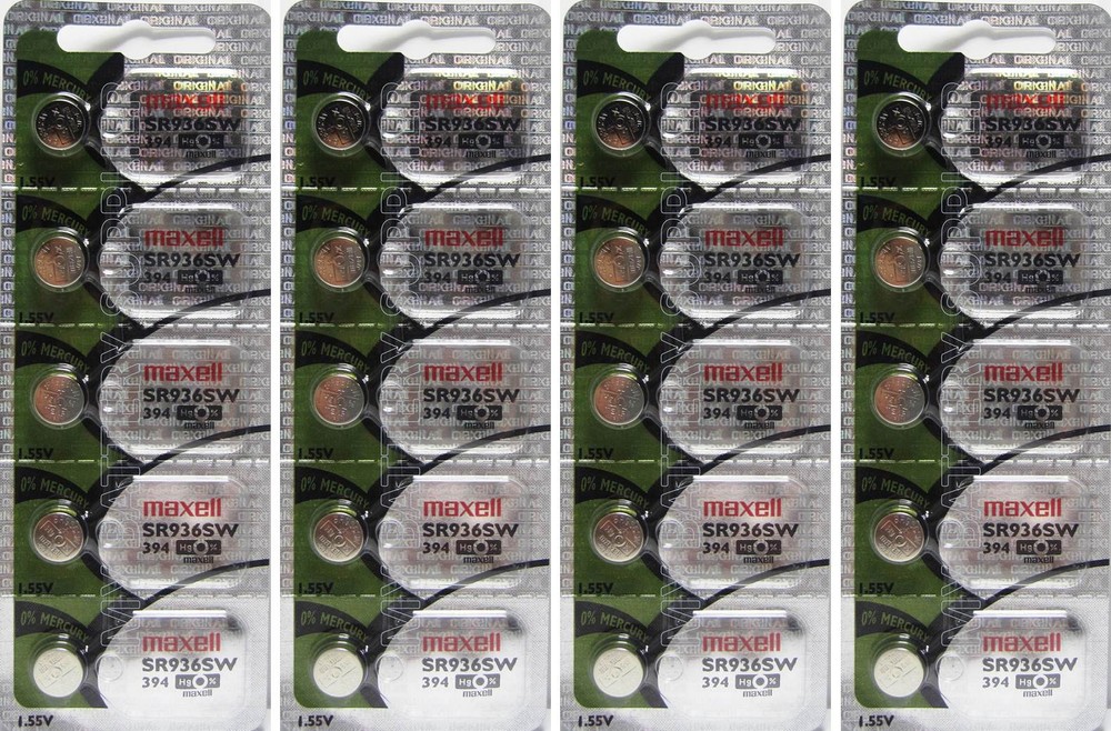Maxell 394 Silver Oxide 20 Batteries (SR936SW)