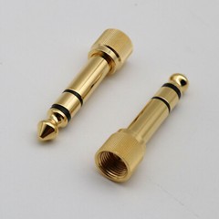 6.35mm Stereo Male to 3.5mm Female Jack Headphone Earphone Audio Adapter w/Screw