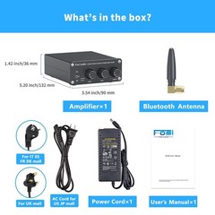 Fosi Audio BT20A Stereo Audio BT5.0 2.0CH Amplifier Receiver Mini (Refurbished)
