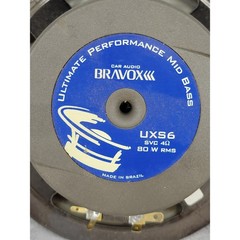 Bravox UXS6 Ultimate Performance Mid Bass Car Speaker 80W RMS 4 Ohm SVC Brazil