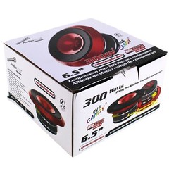 Audiopipe Pair of 6.5″ 150W RMS 4 Ohm Red EyeCandy Compression Loud Speakers