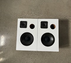 Bose Model 21 Main / Stereo Speaker White Custom Wood Cabinet Made In USA
