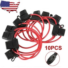 10X/Set Inline Fuse Holder to Accept 30A 12V Mini Blade Fuses Splash Proof Car