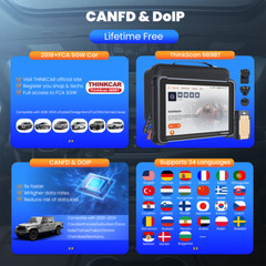 ThinkScan 689BT TPMS Tool LifeFree Update Bidirectional OBD2 Scanner E.CU Coding
