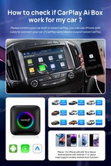 8 128G Android Auto Carplay LED Ai Box Multimedia Players Wireless Android 13
