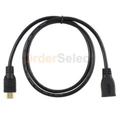 Premium Gold Plated Hdmi Extension Cable Extender Male to Female 3 ft 3ft 3′