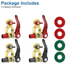 4PCS 12V/24V Car Battery Terminal Clamp Connectors Quick Release Disconnect Tool