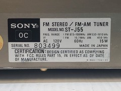 Sony TA-F55 Receiver(None-Working) and Sony ST-J55 AM/FM Tuner(working Good)