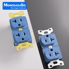 OFC Pure Copper US AC Receptacles Wall Duplex Power Distributor Outlet Socket