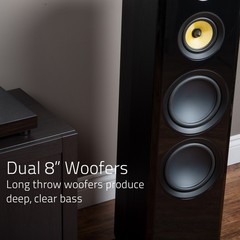 Fluance Signature HiFi 3-Way Floorstanding Speakers – Dual 8″ Woofers