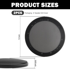 2PCS 6.5 Speaker Grill,Car Subwoofer Speaker Covers with Honeycomb Hole Mesh