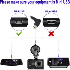 Dash Cam Hardwire Kit Mini USB 12V-24V to 5V Low Voltage Fuse Tap