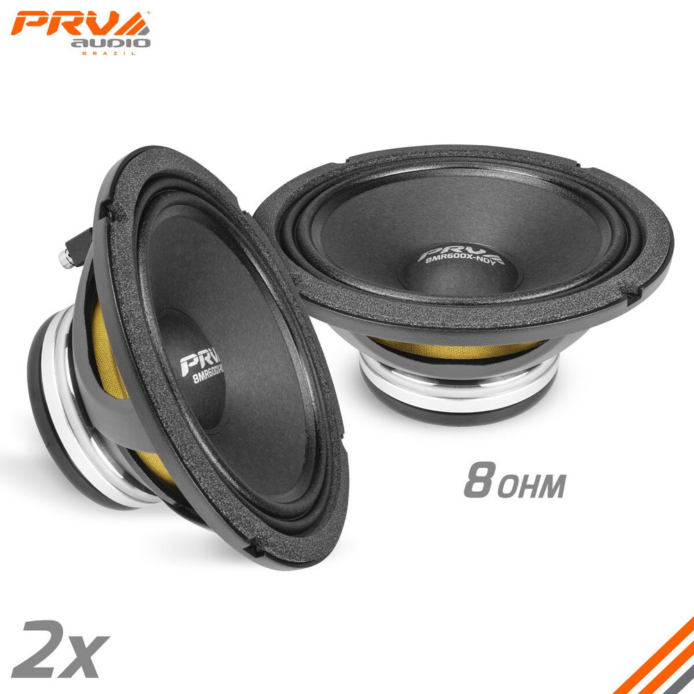2x PRV Audio 8″ Midrange PRO Audio Neodymium Speakers 8MR600X-NDY 1200W 8 Ohm
