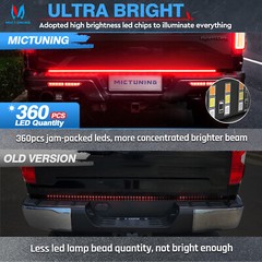Waterproof 48″ Triple Row 360 LED Tailgate Strip Light Bar Tube for Pickup Truck