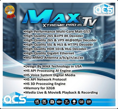 MaxTV Xtreme PRO 25 5G 8K 2025-2026 QUAD CORE 64BIT ANDROID Box Max TV