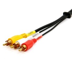 12 Feet Heavy Duty 3 RCA Gold Plated Composite Audio Video AV Cable New Sealed