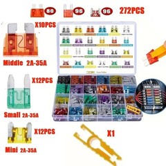 50- 300Pcs Car Fuse Assortment Kit Mini Blade & Standard Automotive Fuses Set