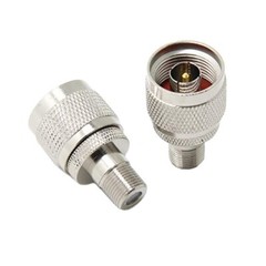 2 Pack F Type Female Jack to N Male Plug RF WiFi Antenna Coax Adapter Connector