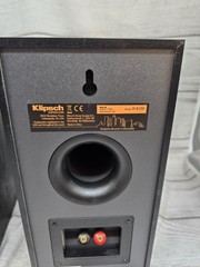 Klipsch Reference R-41M Bookshelf Home Speakers, Black Textured Wood Grain Vinyl