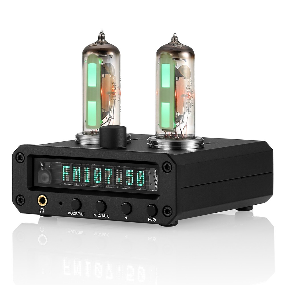 HIFI Vacuum Tube Preamp with Magic 6E2 Stereo Headphone Amp FM Radio Home Clock