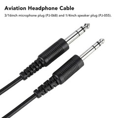 Aviation Headset Replacement Cable 6.6ft Dual GA Plug For David Clark/AVCOMM